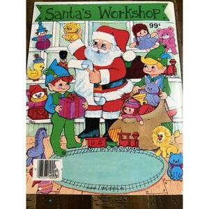 Vtg 1986 Landoll Christmas Santa's Workshop Coloring Book